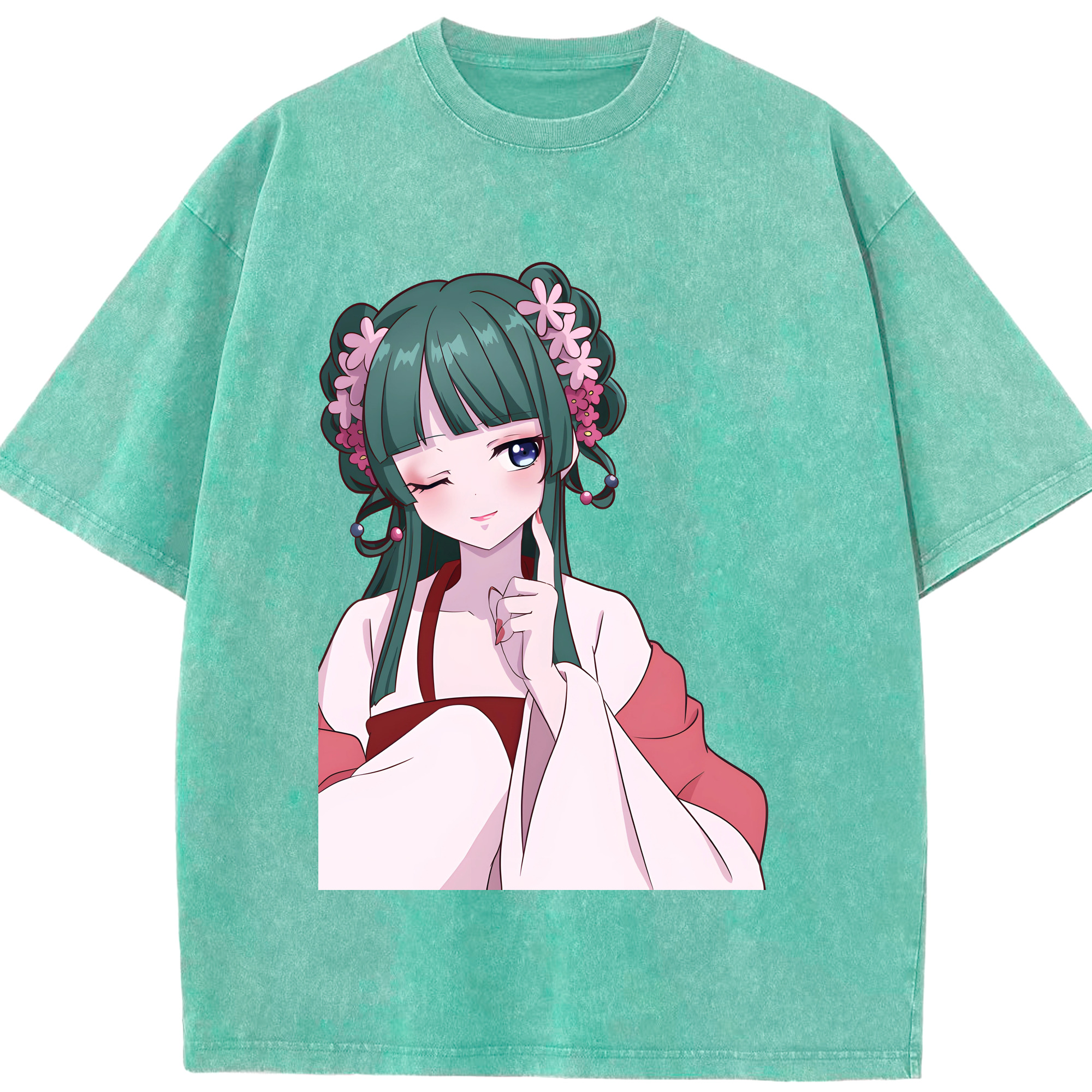 （画像用） 薬屋のひとりごと The Apothecary Diaries 綿100% ヴィンテージ風 半袖Tシャツ（フロントプリント）